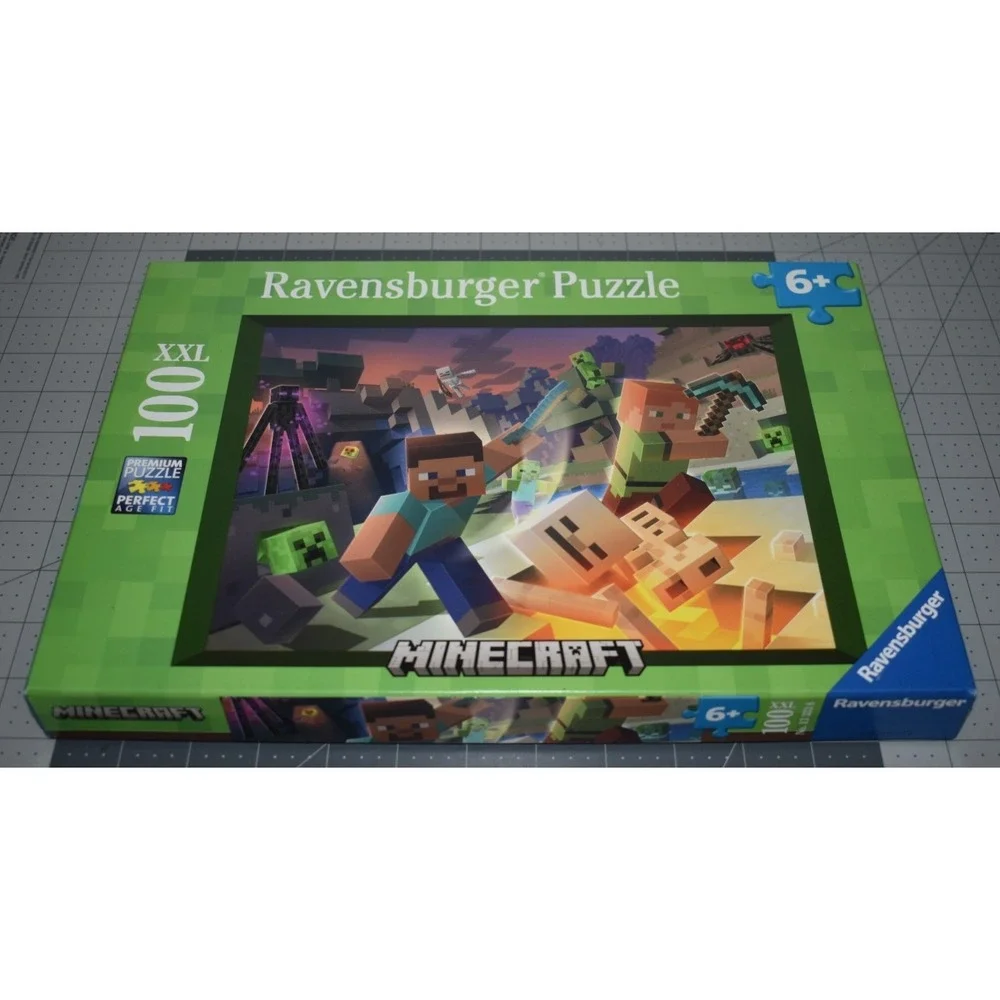 Ravensburger Minecraft Jigsaw Puzzle 100 Piece XXL  Complete Ages 6+ Premium